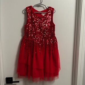 Cat & Jack Sparkling Red Sequin Dress